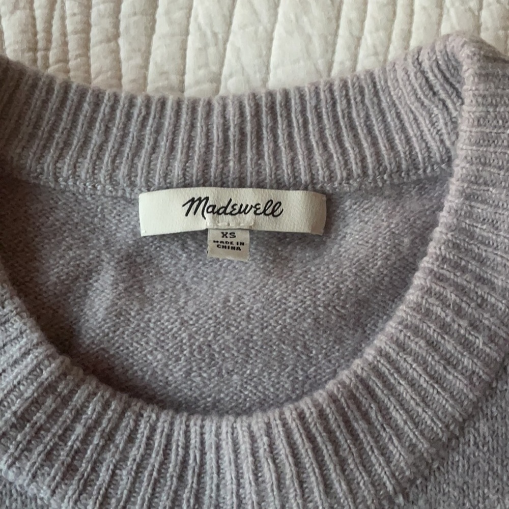 Madewell Lavender Pom Sweater XS